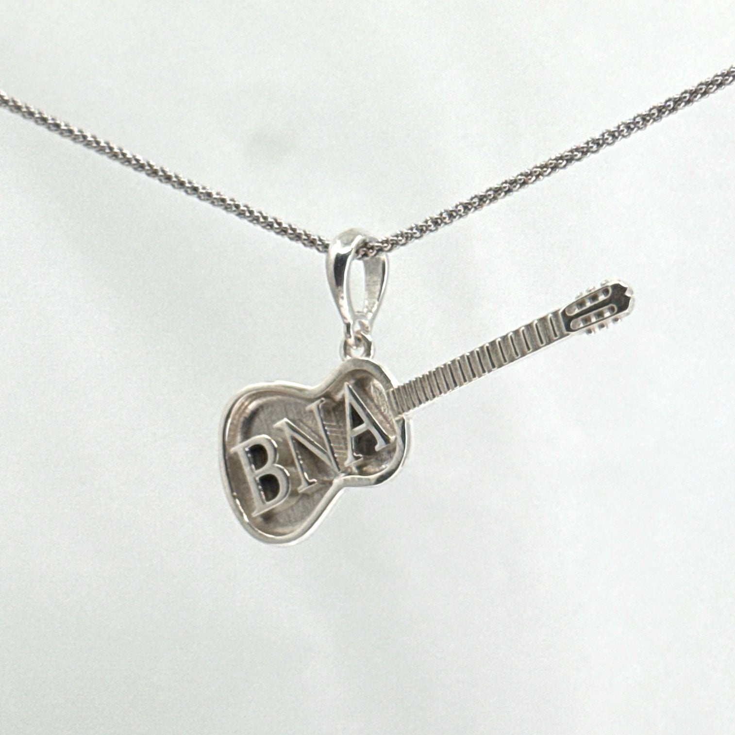 Sterling Silver BNA Guitar Pendant – A Tribute to Nashville, TN