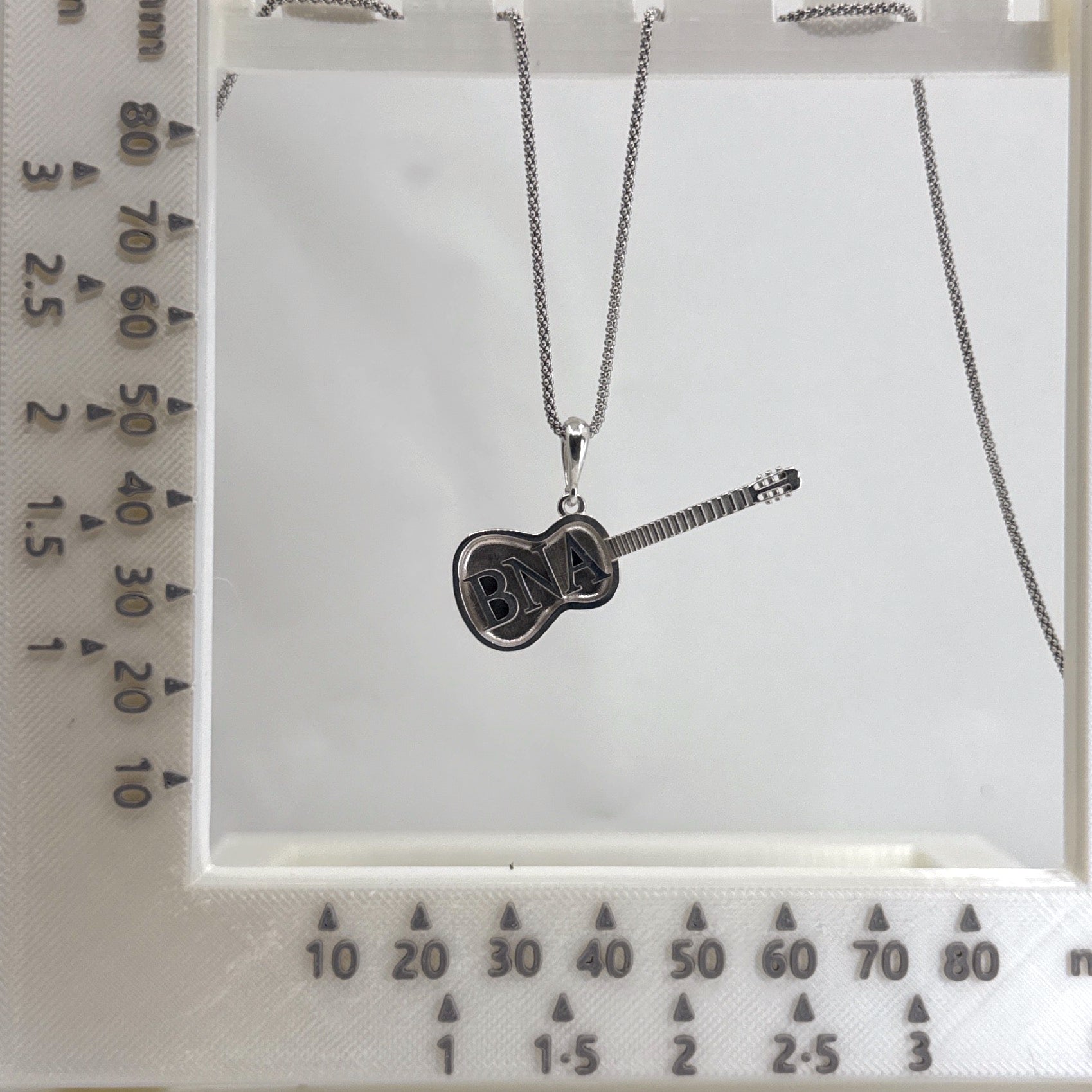 Sterling Silver BNA Guitar Pendant – A Tribute to Nashville, TN