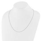 Sterling Silver Rhodium-plated Adjustable .95mm Box Chain