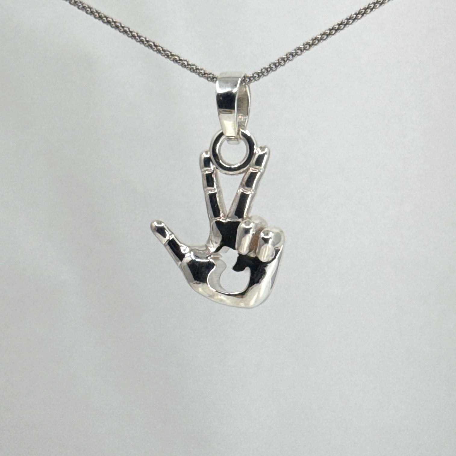 Pierced Trail Duck" Sterling Silver Pendant