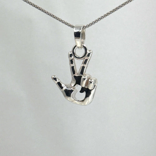 Pierced Trail Duck" Sterling Silver Pendant