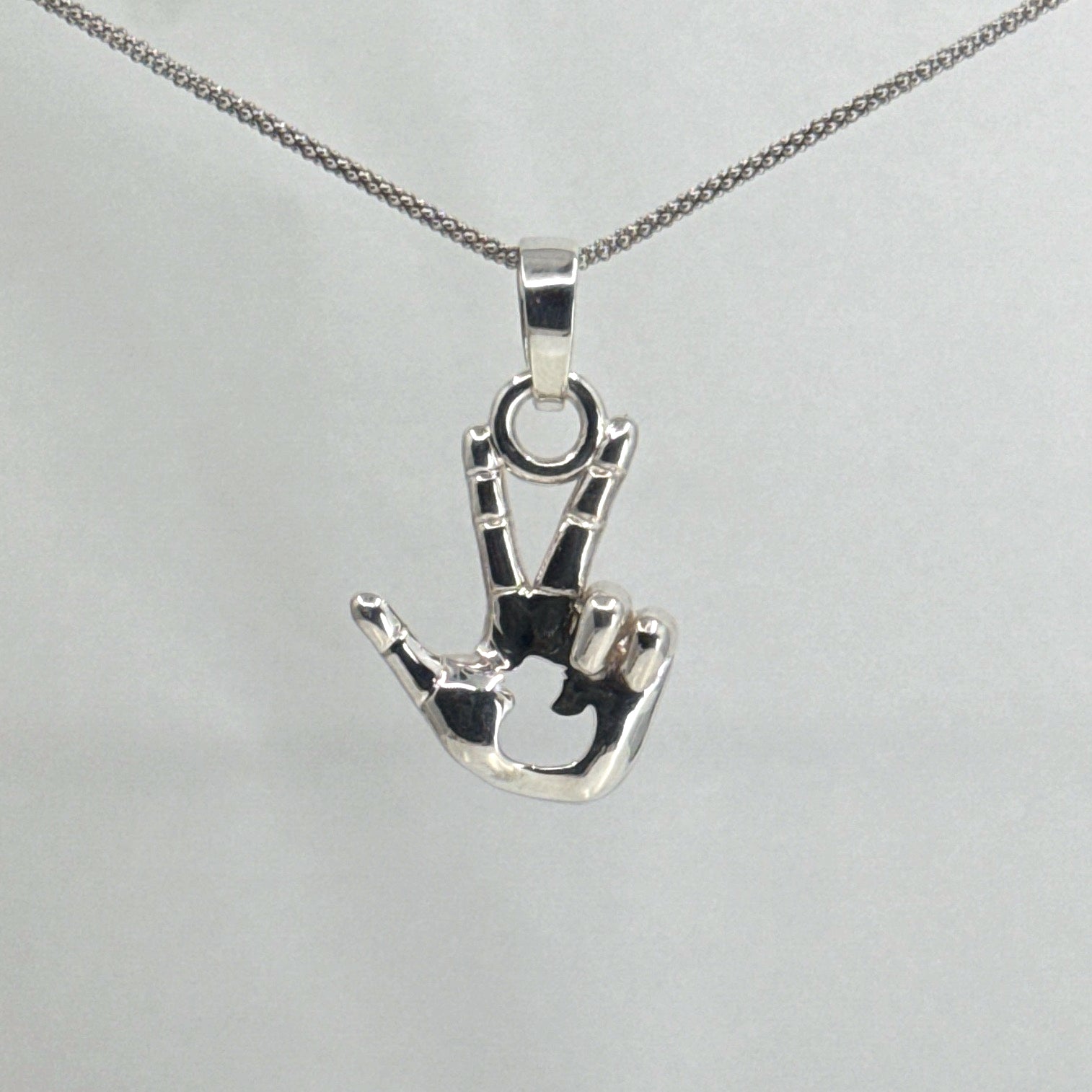 Pierced Trail Duck" Sterling Silver Pendant