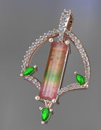 Multi Colored Tourmaine Pendant