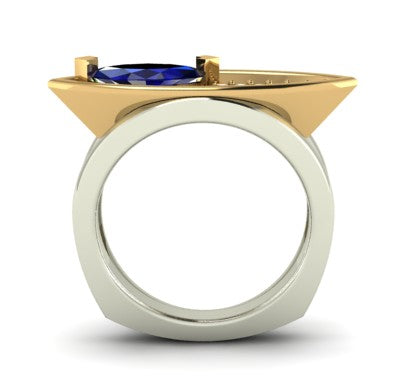Tanzanite and Diamond Marquise Ring