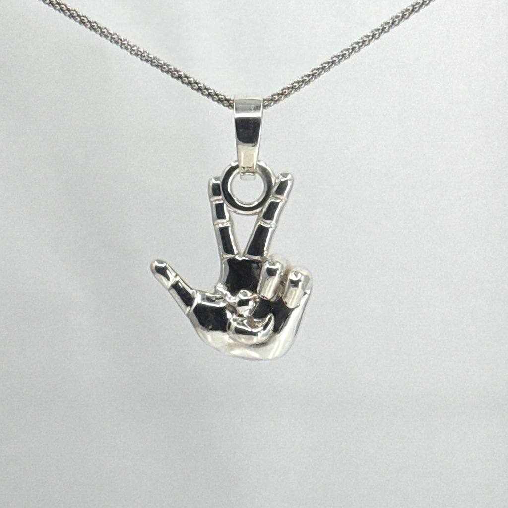Solid Trail Duck" Sterling Silver Pendant