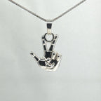 Solid Trail Duck" Sterling Silver Pendant