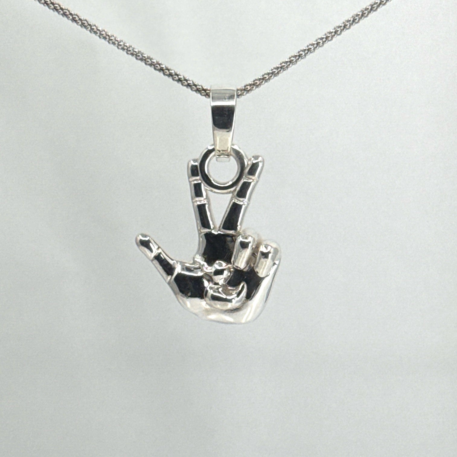 Solid Trail Duck" Sterling Silver Pendant