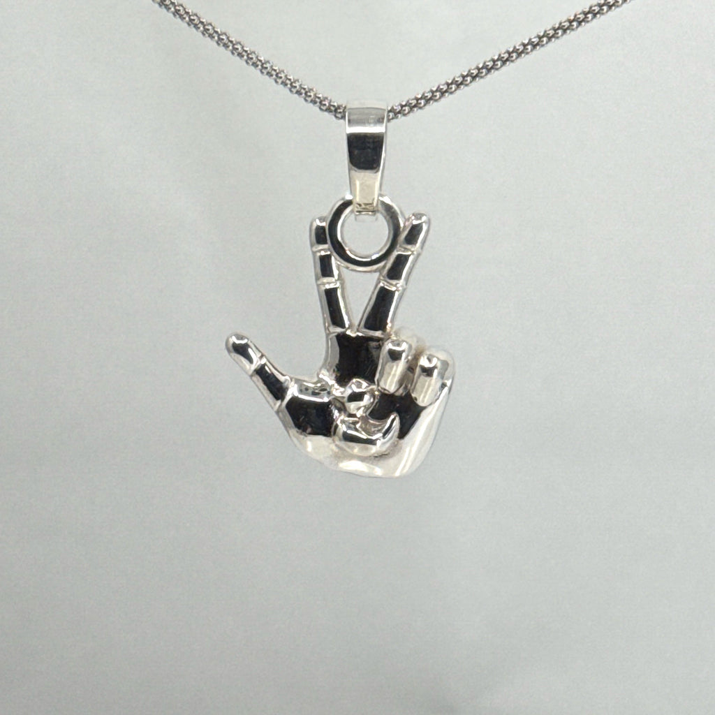 Solid Trail Duck" Sterling Silver Pendant