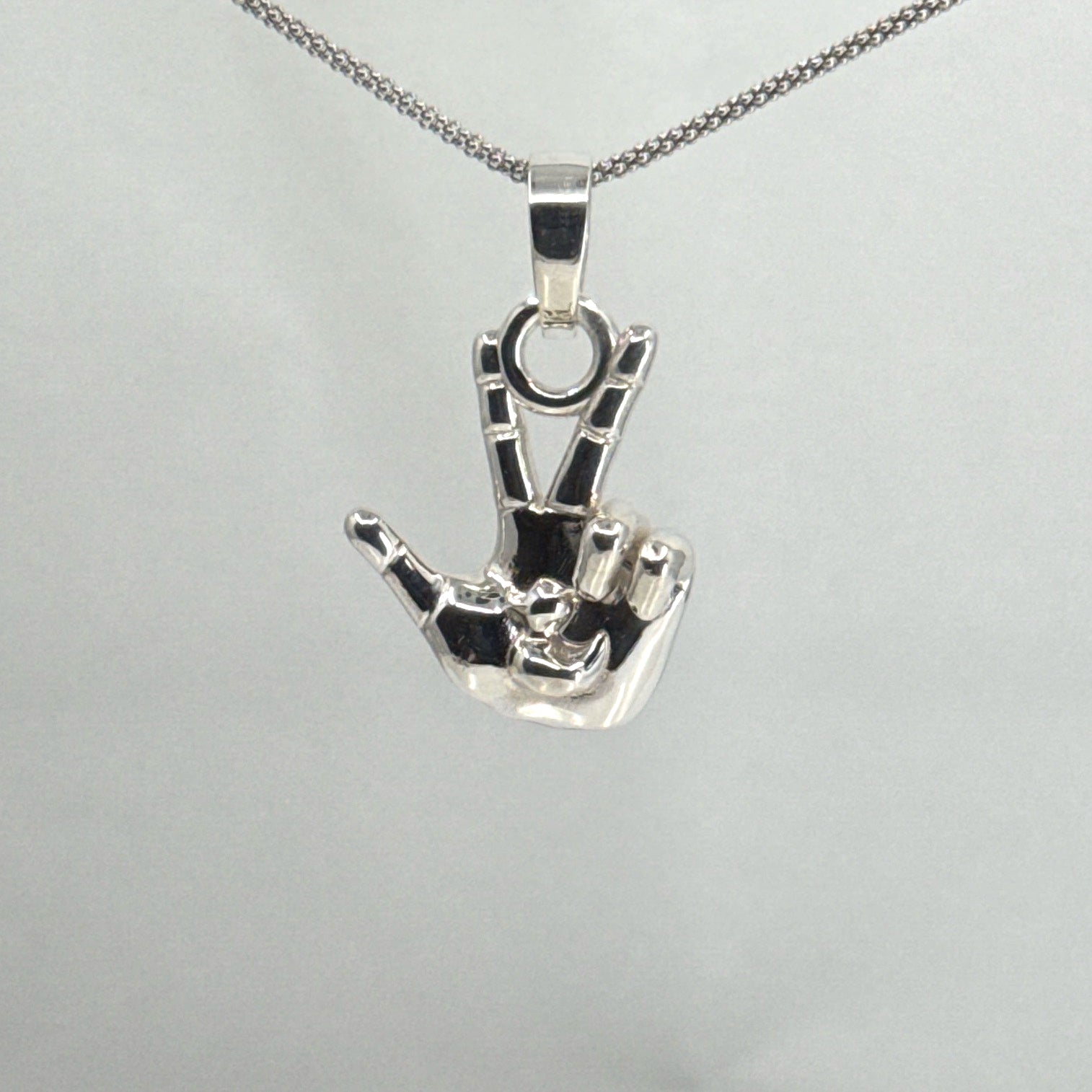 Solid Trail Duck" Sterling Silver Pendant