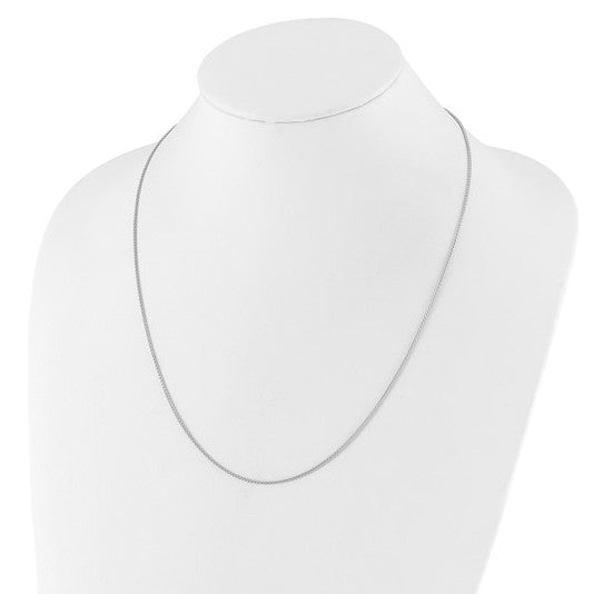 Sterling Silver RH-plated Adjustable 1.3mm Spiga Chain