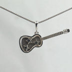 Sterling Silver Tri-Star Guitar Pendant – Honoring Tennessee’s Musical Soul