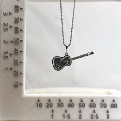Sterling Silver Tri-Star Guitar Pendant – Honoring Tennessee’s Musical Soul