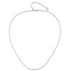 Sterling Silver Rhodium-plated Adjustable .95mm Box Chain