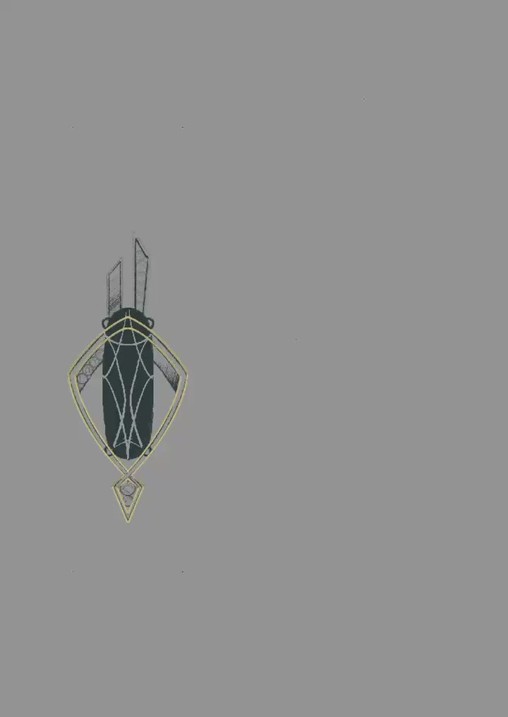 Vertical Trillion Citrine Pendant