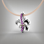 Fleur-de-lis style pendant