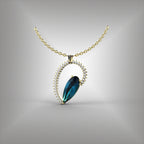 Aqumarine and Diamond Earrings