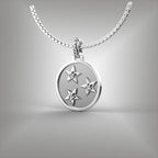 Nashville Tennessee 3 Star Diamond Pendant