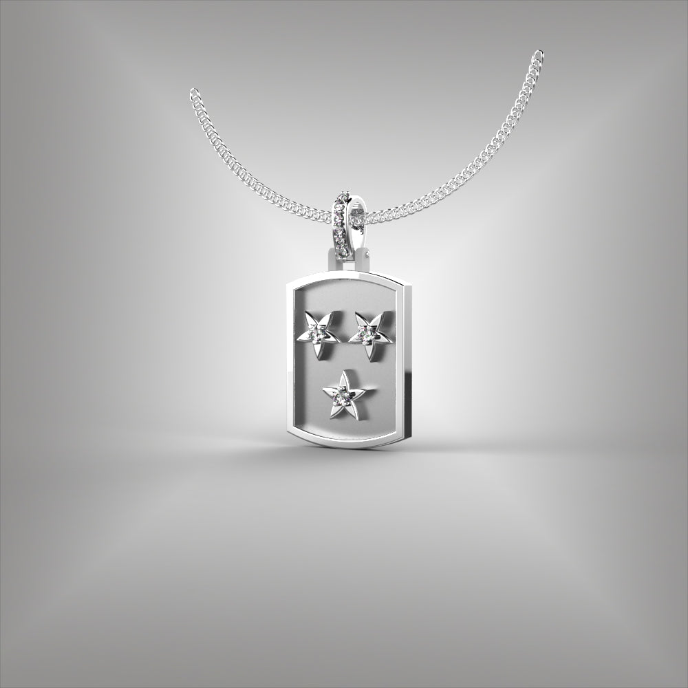 Nashville Tennessee 3 Star Diamond Pendant