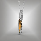 Imperial Topaz and Diamond Pendant