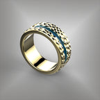 Inlay Wedding Band