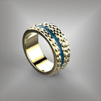 Inlay Wedding Band