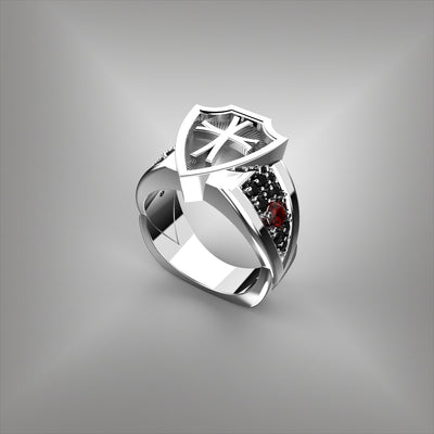 Men's Templar's Cross Ring