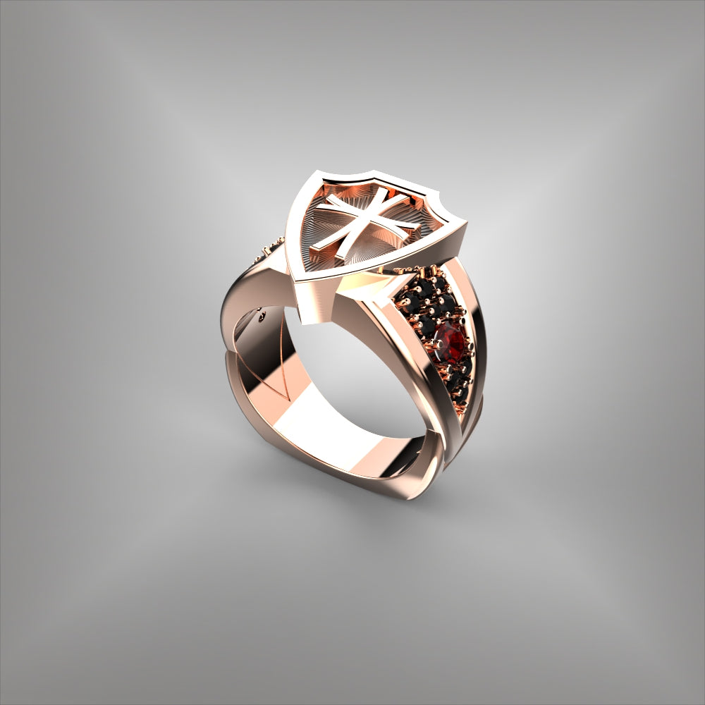 Men's Templar's Cross Ring
