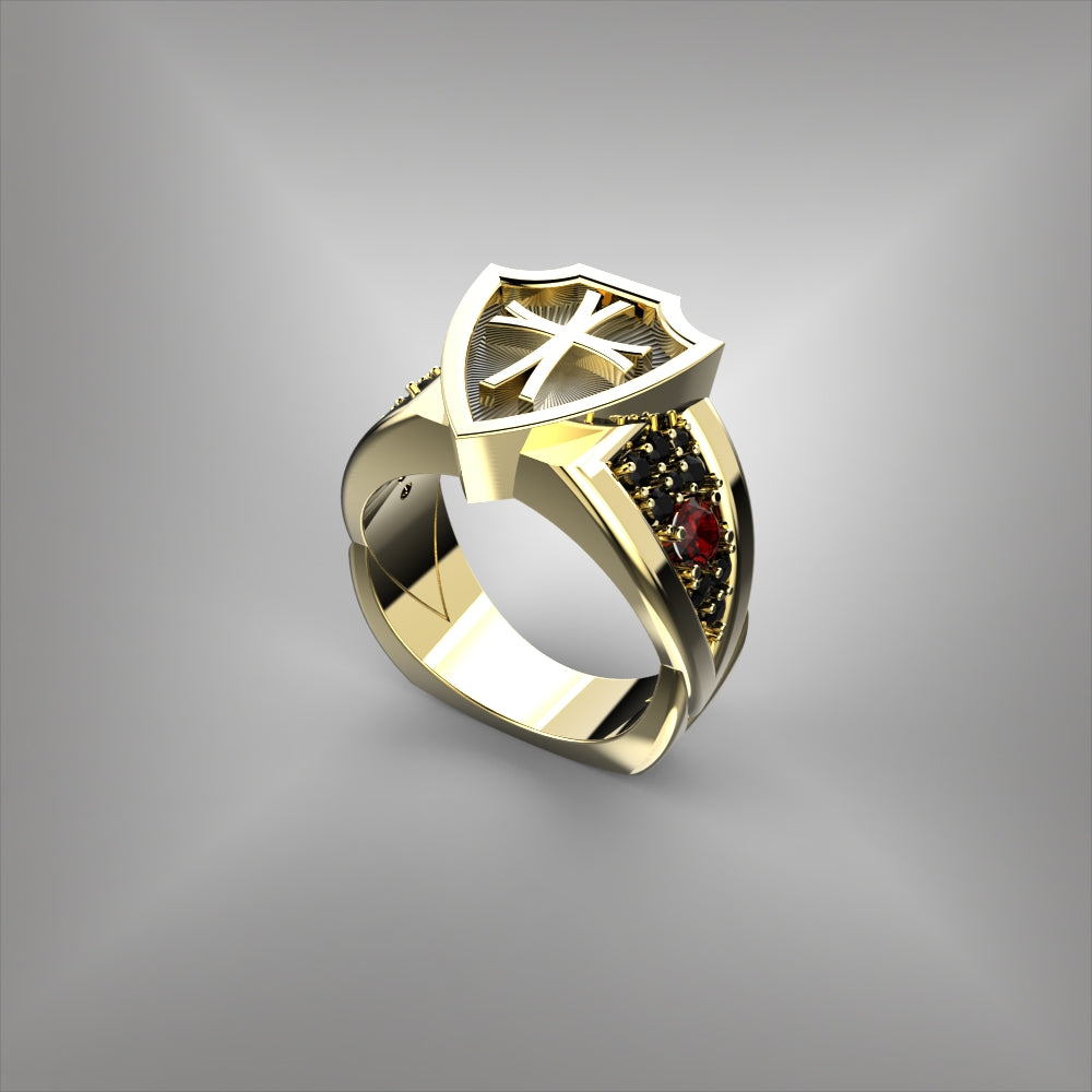 Men's Templar's Cross Ring