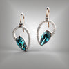 Aqumarine and Diamond Earrings
